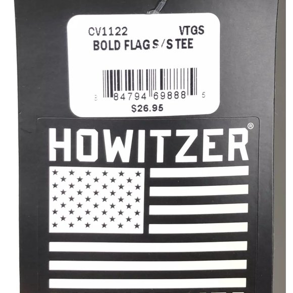 Howitzer Style Men's T-Shirt BOLD FLAG Gray Milita - Picture 7 of 11